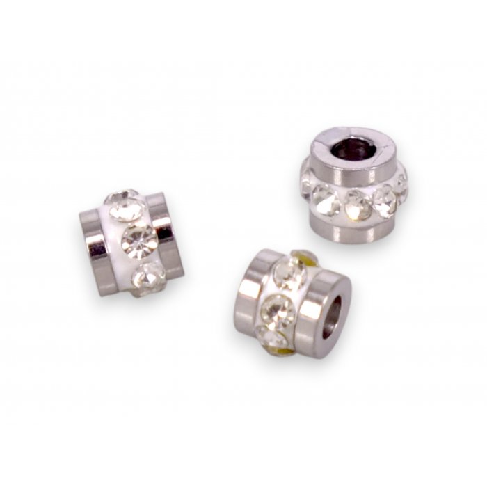 Korálka 5x4mm CHIRURGICKÁ OCEĽ, 2ks (ch1724st)